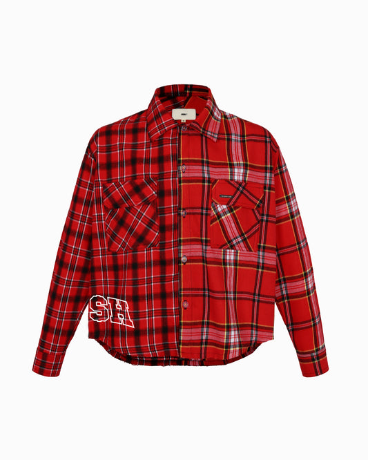 TWO TONE RED CHECKERED SHIRT