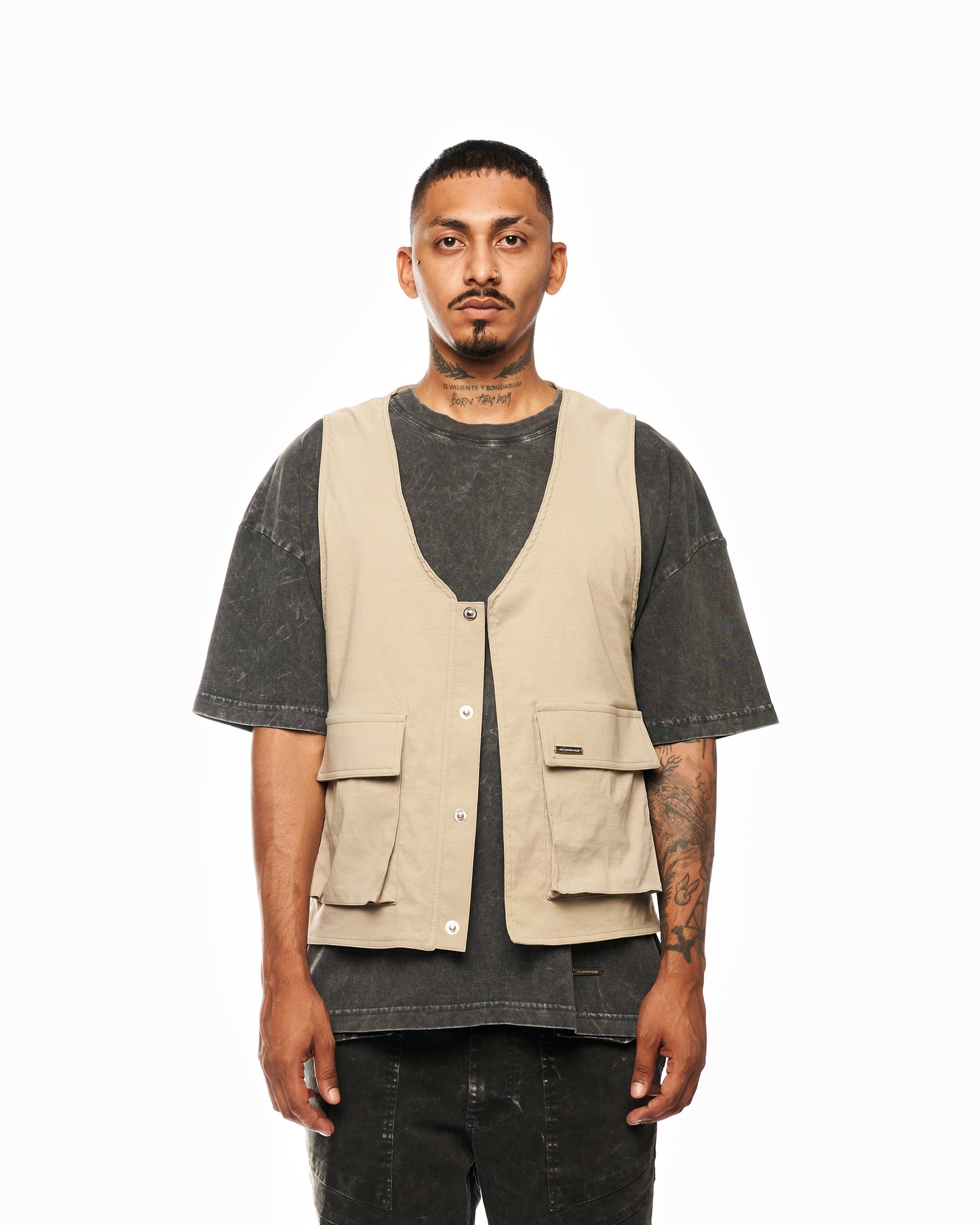 BEIGE CARGO VEST