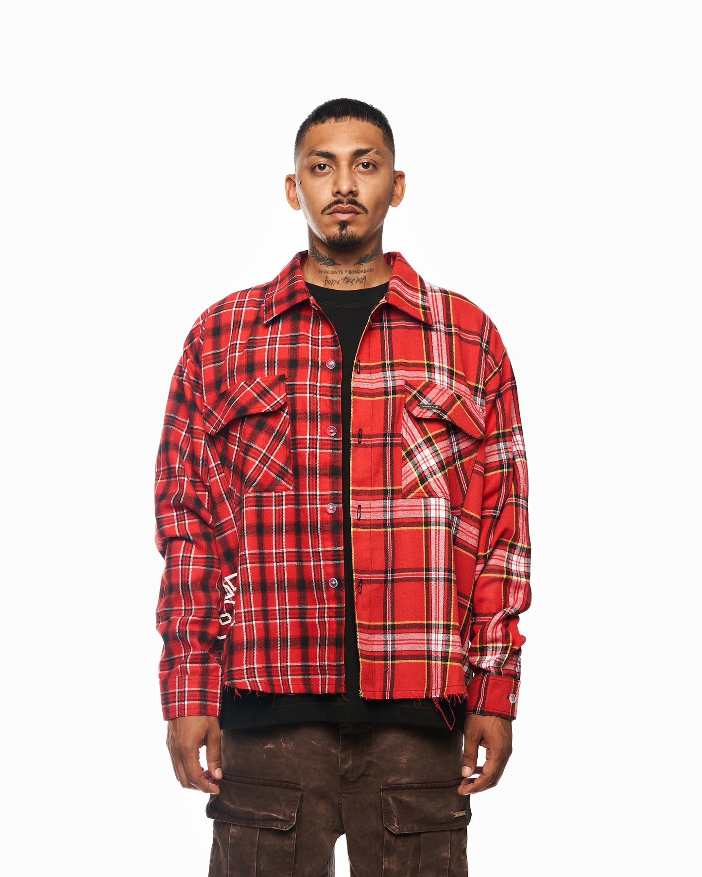 TWO TONE RED CHECKERED SHIRT