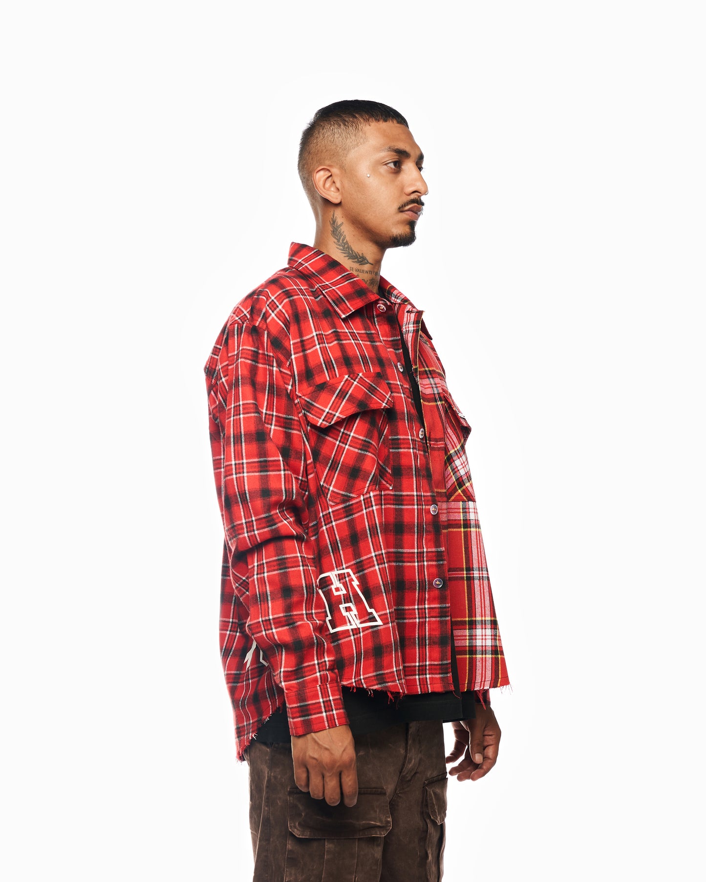 TWO TONE RED CHECKERED SHIRT