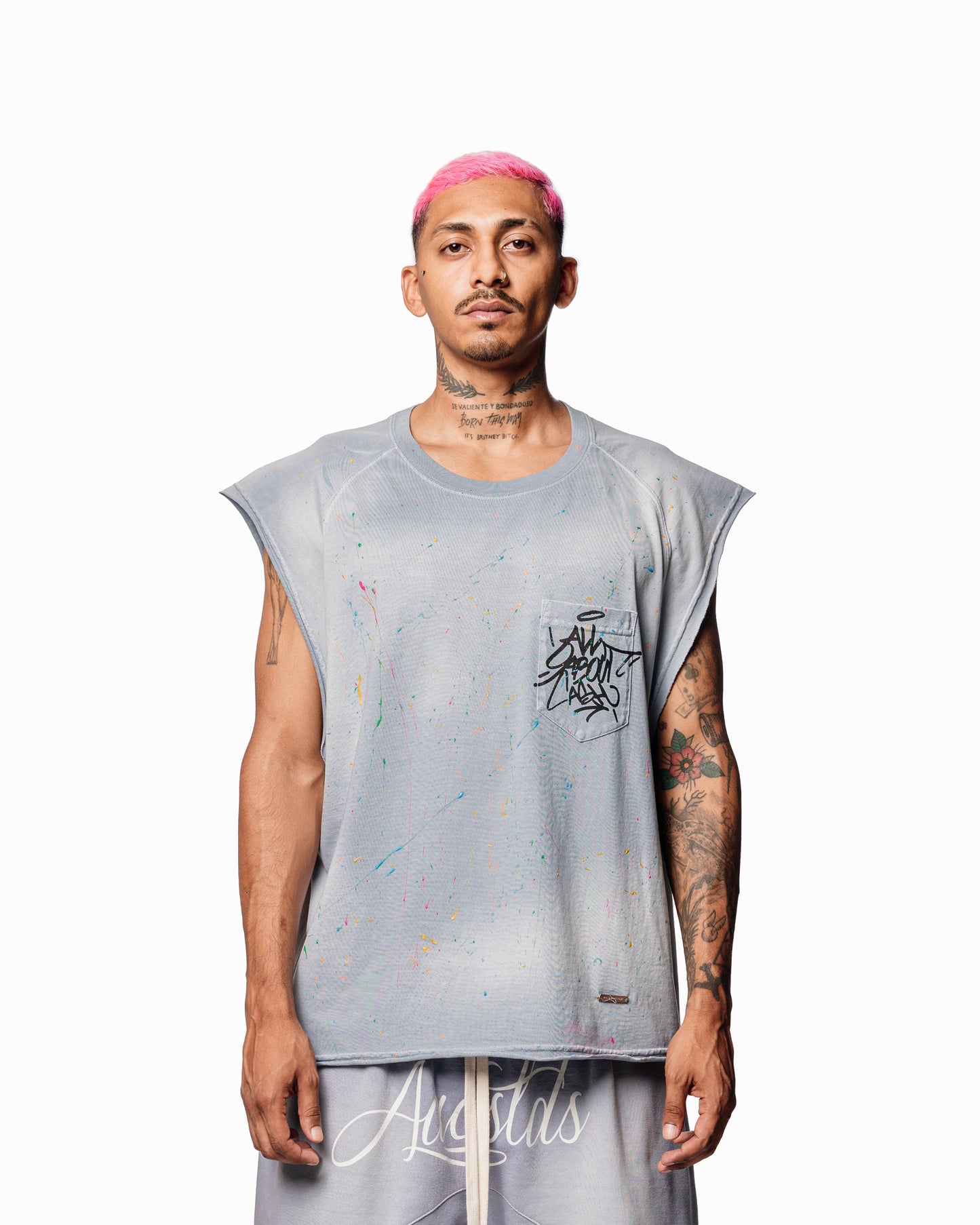 LAVENDER TAG SLEEVELESS TEE