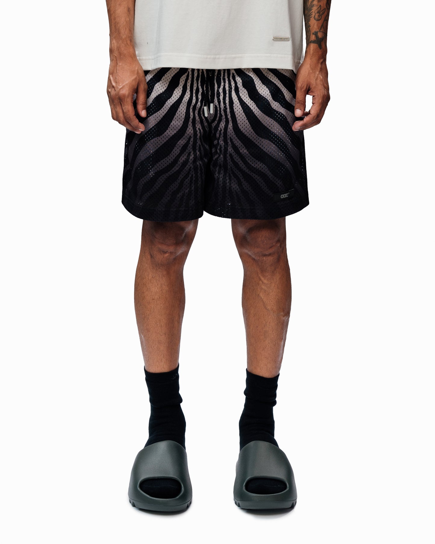 ZEBRA GRADIENT MESH SHORTS