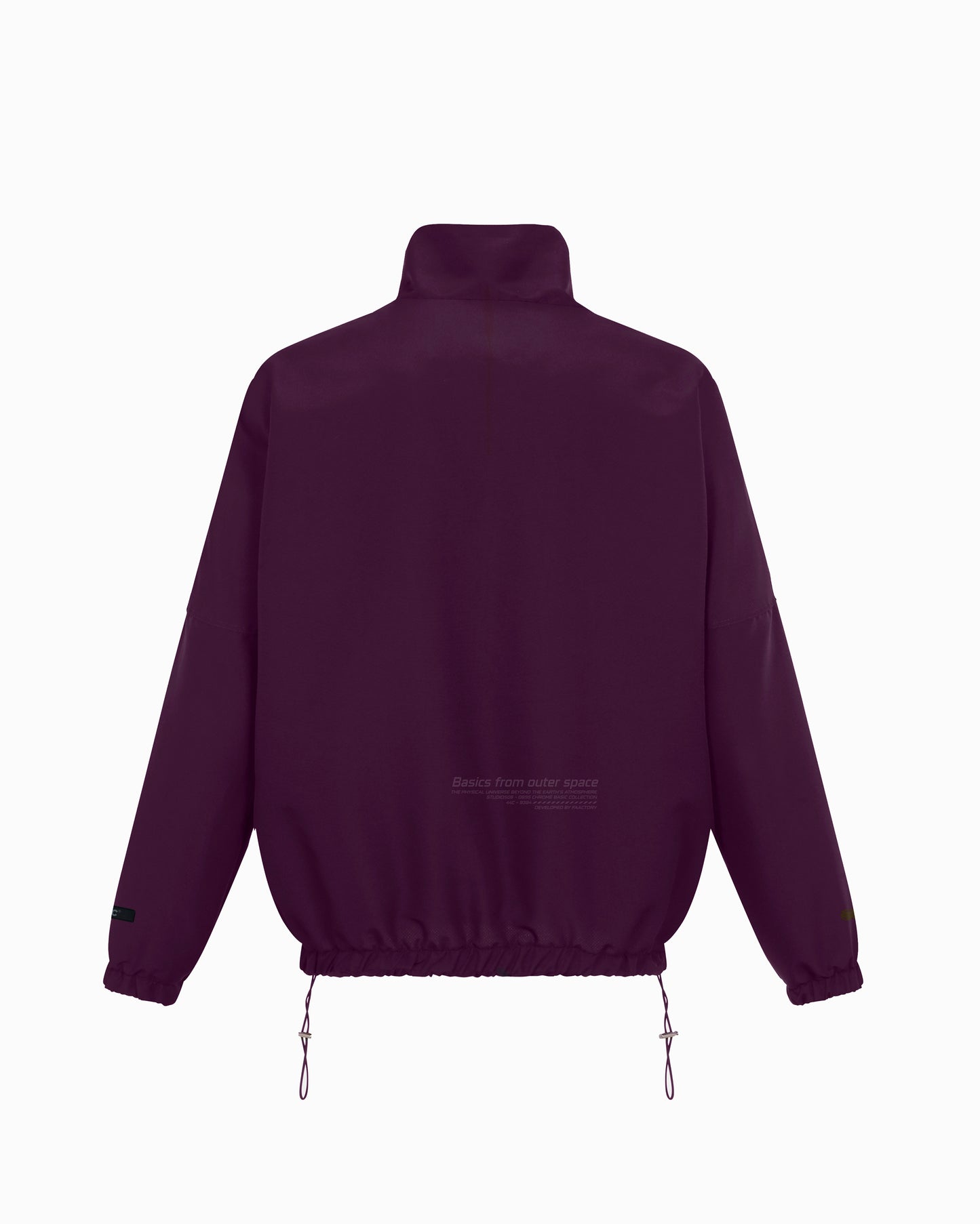 NYLON ¾ ZIP TRACK JACKET IN PURP