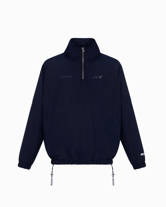 NYLON ¾ ZIP TRACK JACKET IN BLUE.