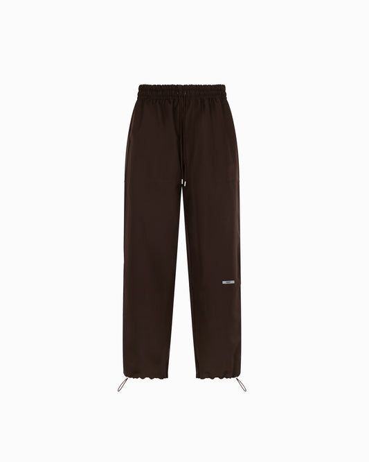 NYLON TRACK PANTS IN BROWN