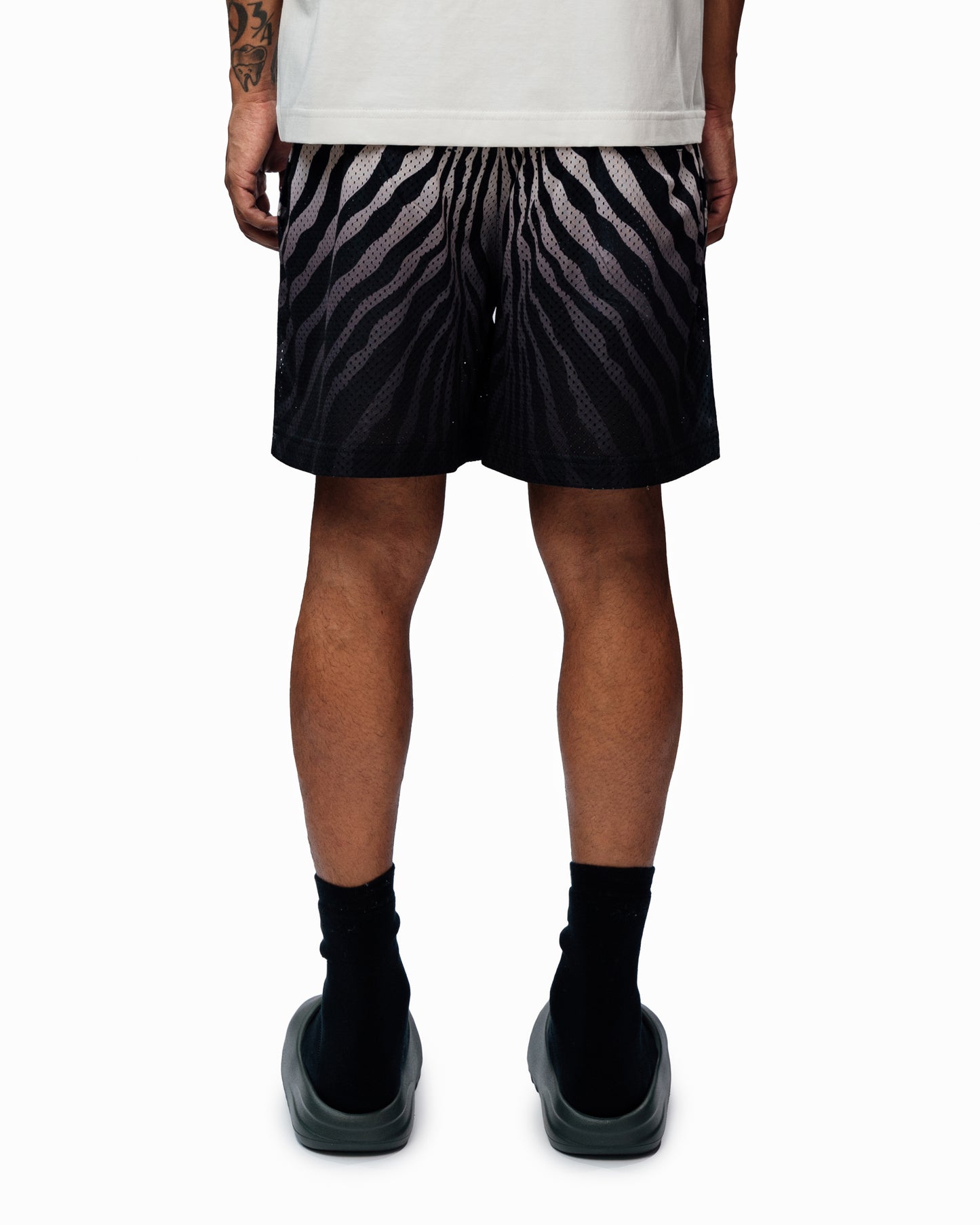 ZEBRA GRADIENT MESH SHORTS