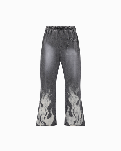 FLAMESSS FLARE CHROME SWEATPANTS