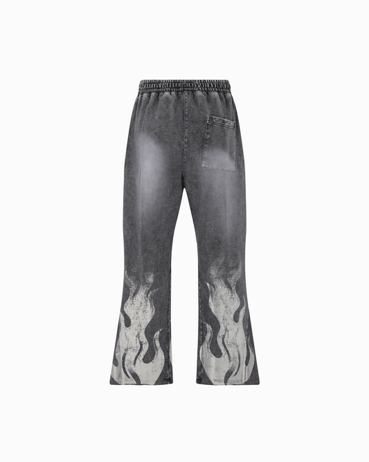 FLAMESSS FLARE CHROME SWEATPANTS