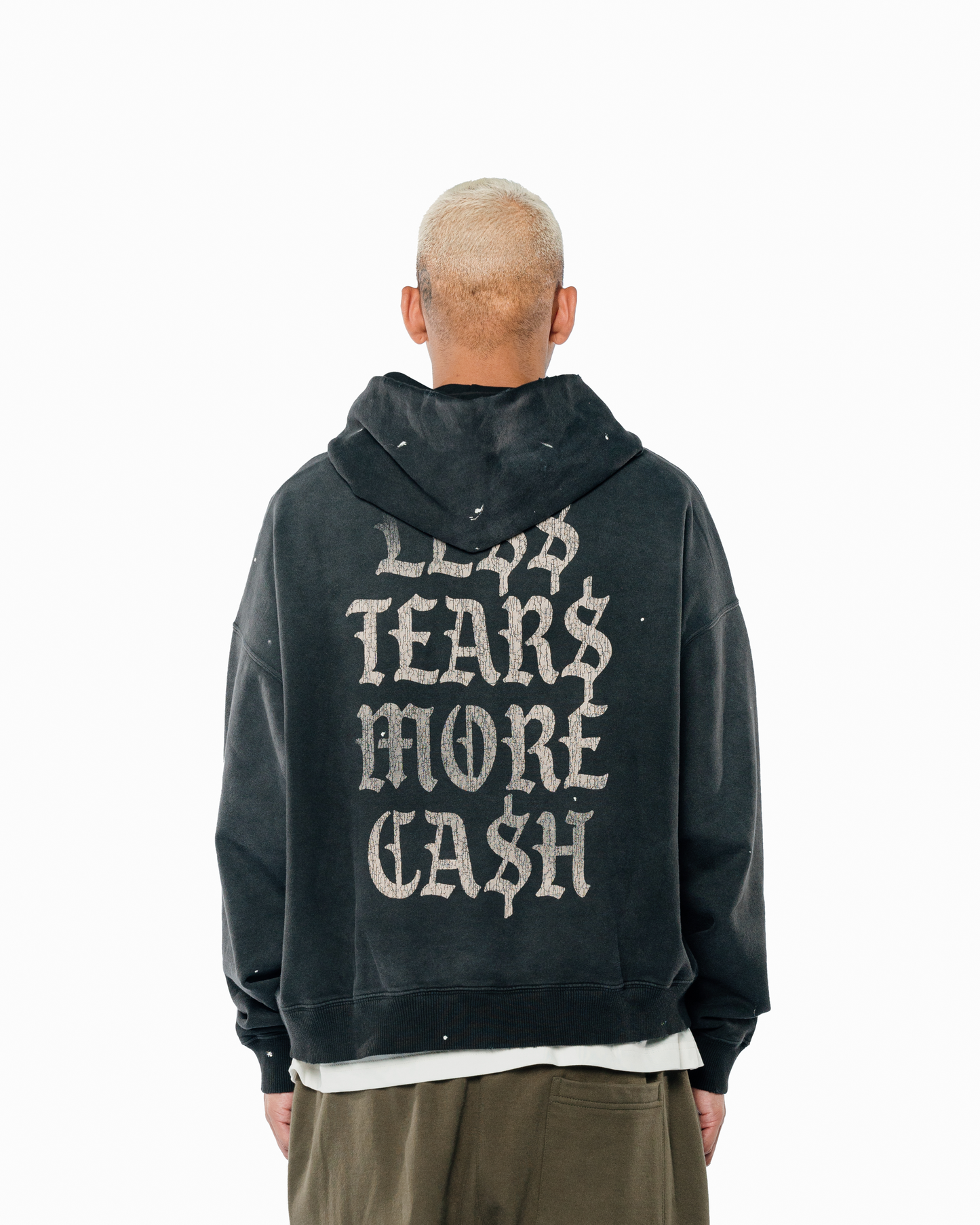 AAC DISTRESSED BLAACK HOODIE