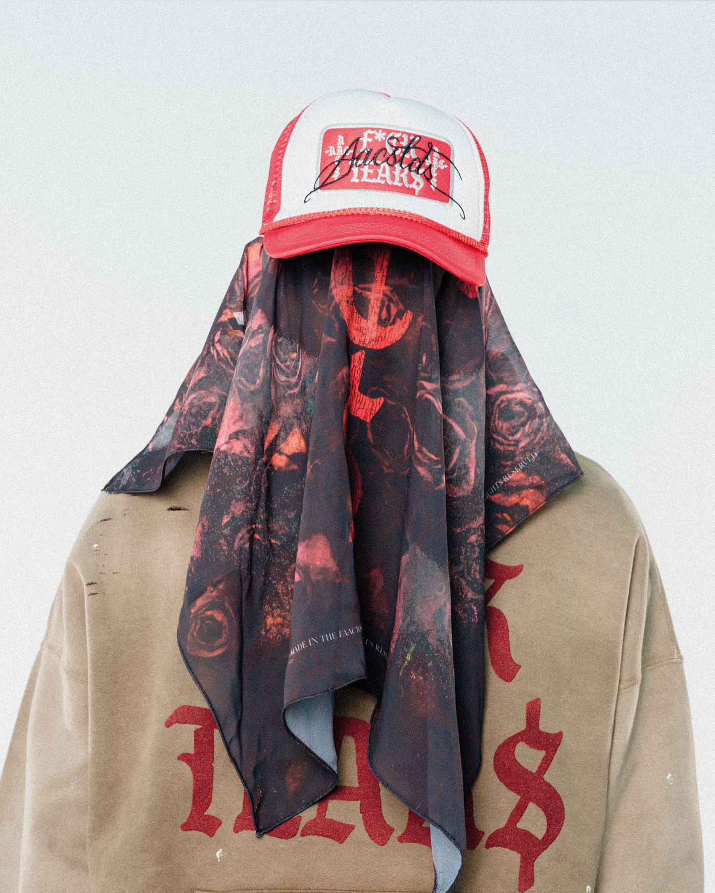 RED FK TEARS BANDANA