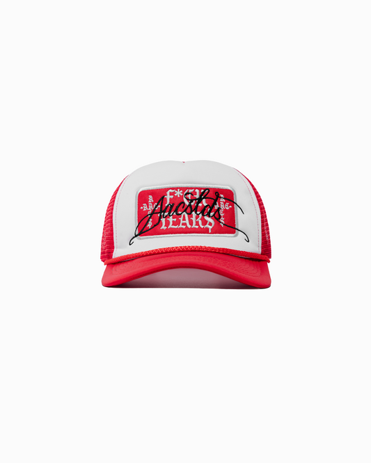 FK TEARS RED TRUCKER CAP