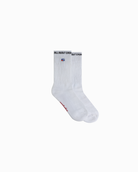 WHITE ATHLETIC SOCKS