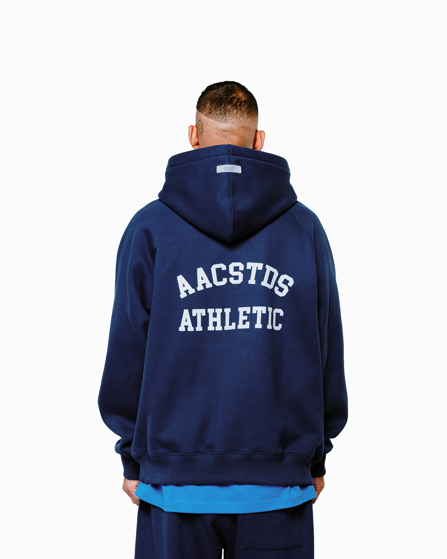 ATHLETIC RANGLAN BLUE HOODIE