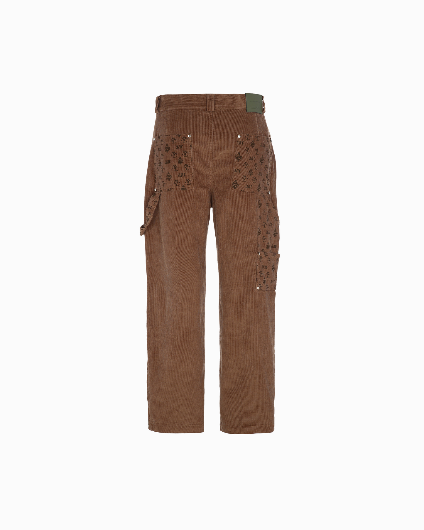 CARAMEL MONOGRAM CORDUROY PANTS