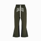 MILITARY GREEN FLARE SWEATPANTS