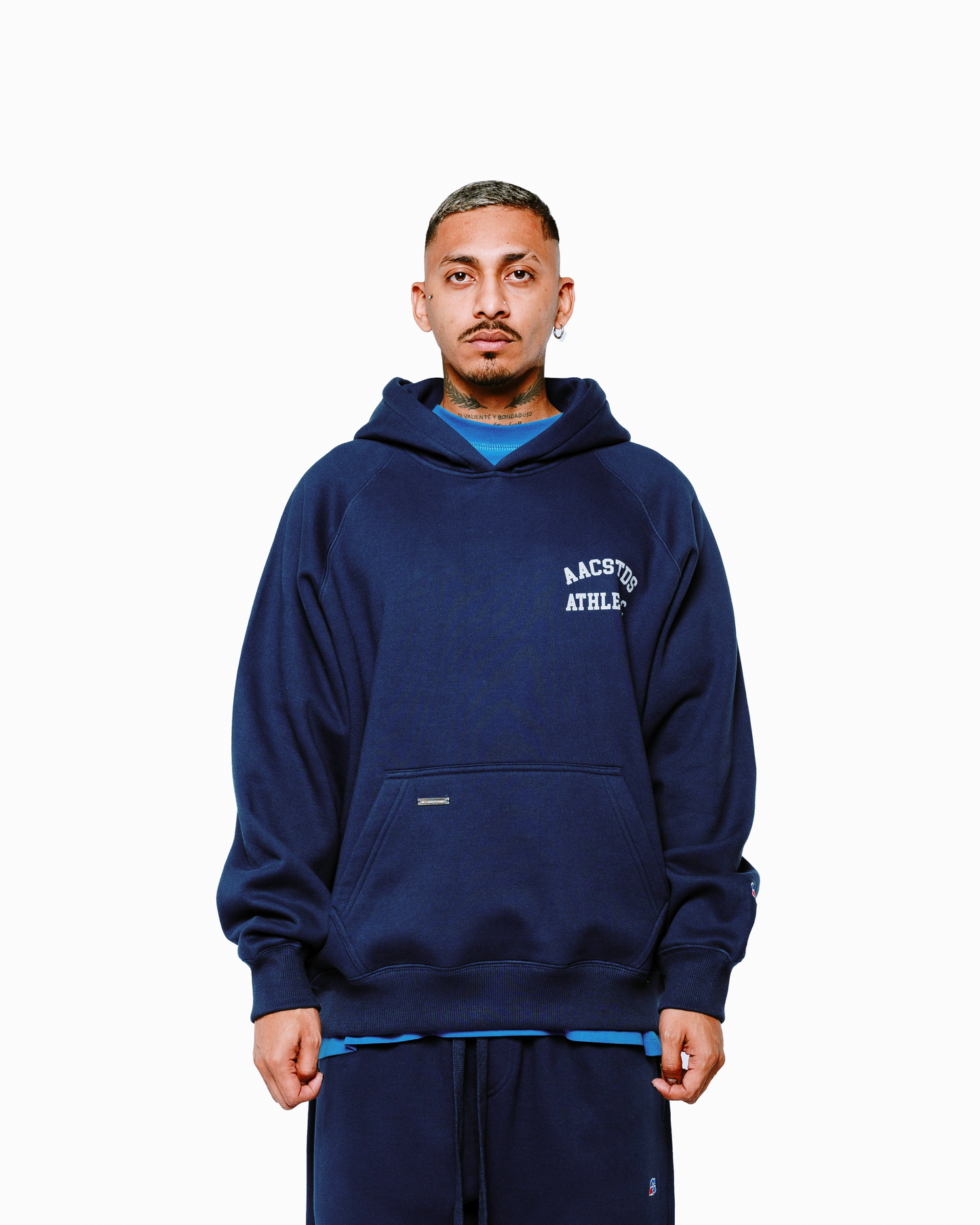 ATHLETIC RANGLAN BLUE HOODIE